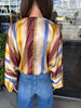 Silk Watercolor Stripe Top