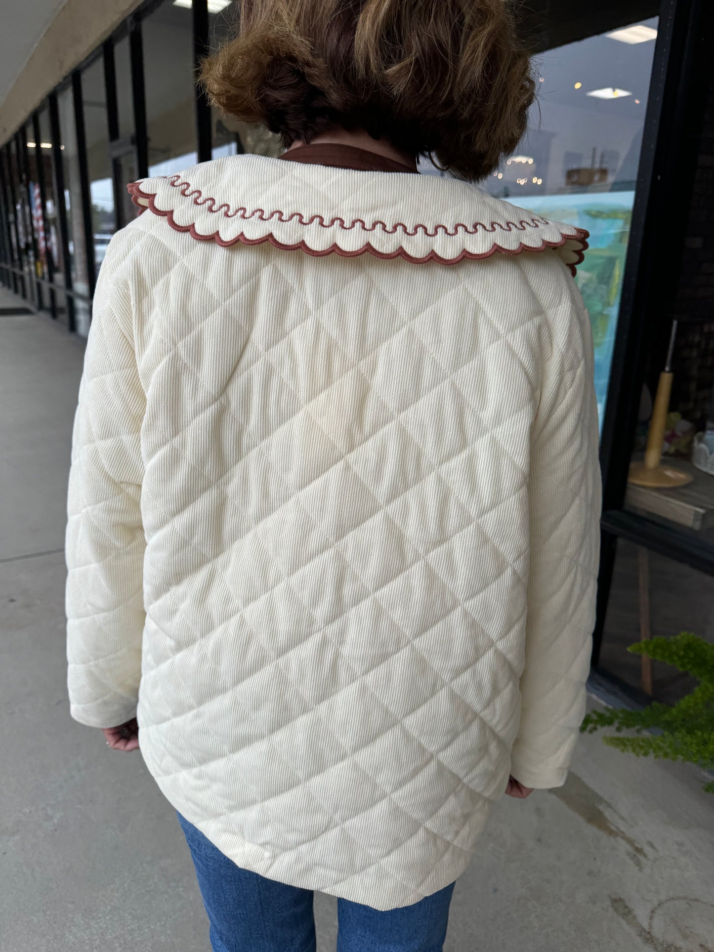 Scalloped Detail Jacket