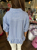 Girly Striped Top: Blue