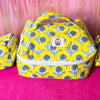 Set of 3 Makeup Bags: Sunshine