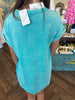 Mineral Tshirt Dress: Aqua