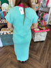 Washed T Shirt Midi Dress: Mint