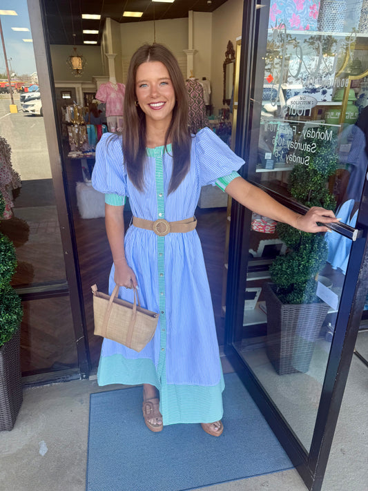 Coastal Breeze Belt Dress