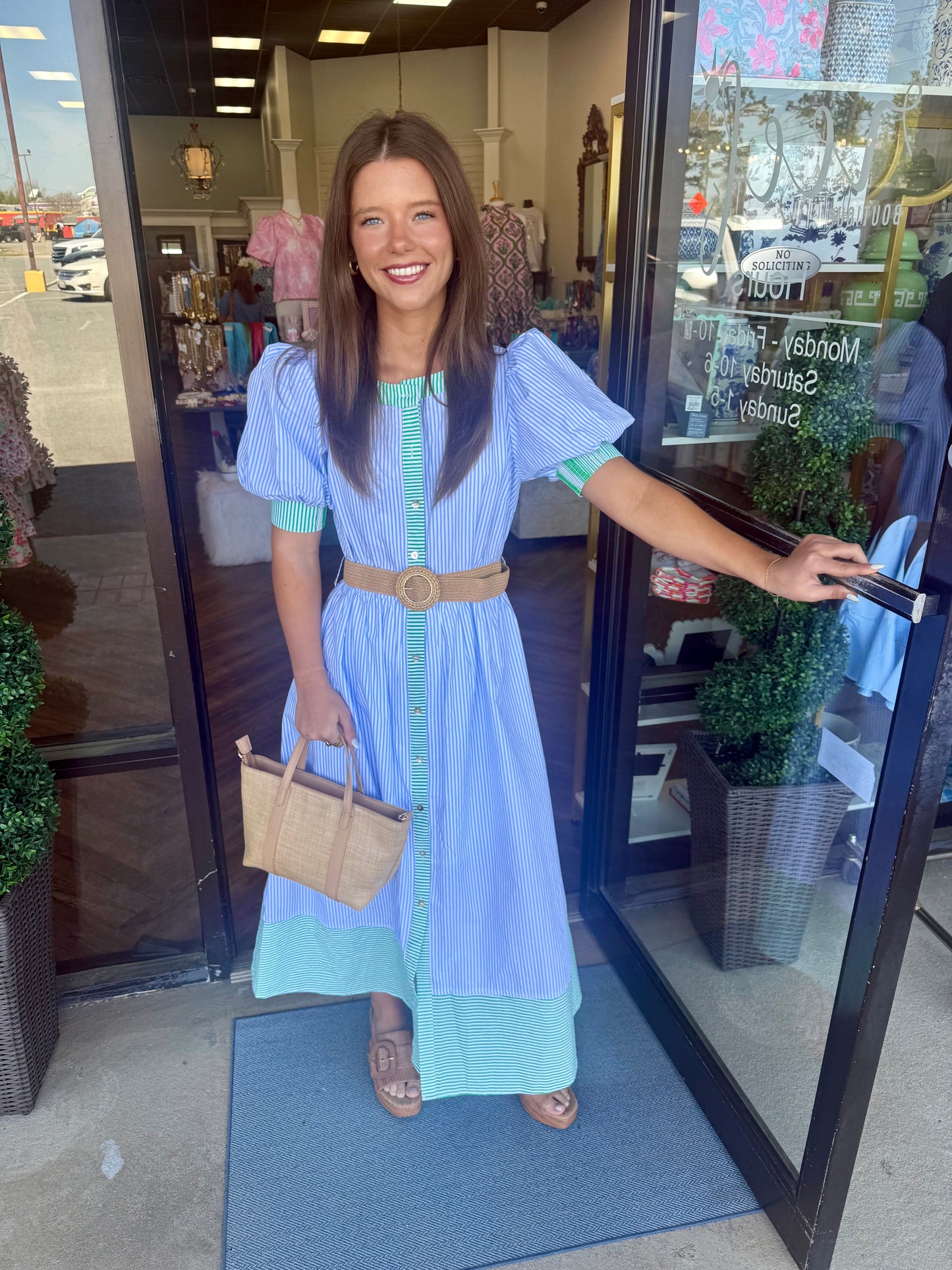 Coastal Breeze Belt Dress