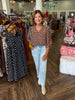 Brown Floral Blouse