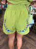 Green Embroidered Short Set