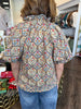 Olive Medallion Floral Top