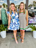 Navy Garden Trim Dress