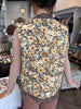 Corduroy Floral Vest: Brown