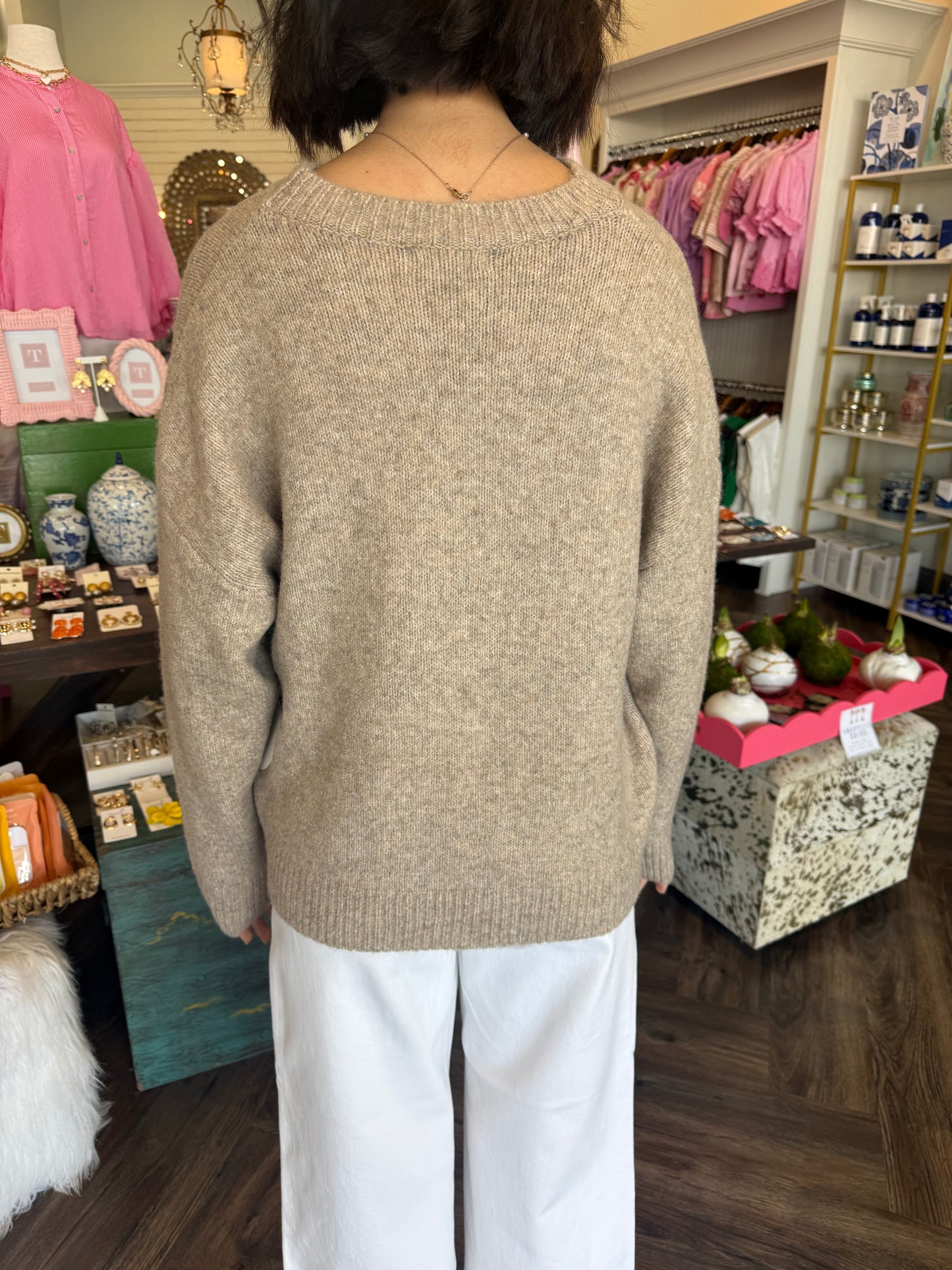 Mallard Duck Sweater: Taupe