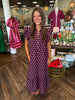 Dot Your Dreams Midi Dress: Wine