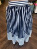 Navy Striped Skirt