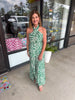 Driftwood Beachy Jumpsuit: Green