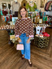 The Caroline Sweater: Brown Dot