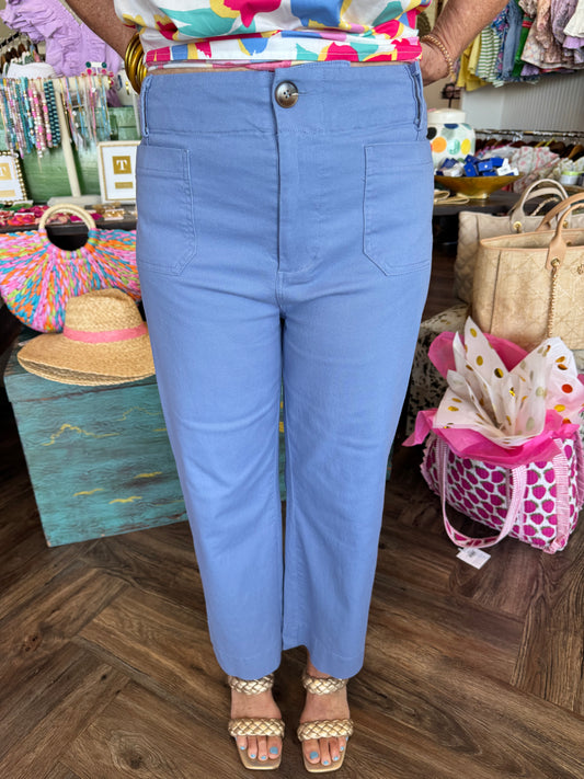 Patch Pocket Pants: Chambray