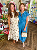 Mocha Polka Dot Tie Neck Dress