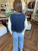 Navy Tie Floral Vest
