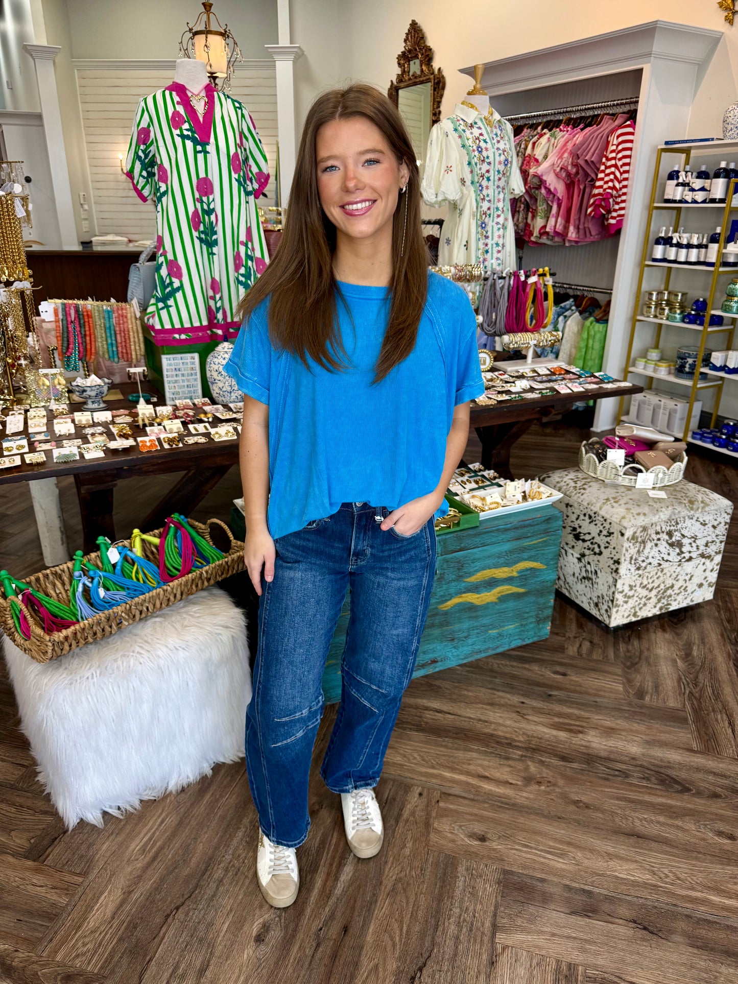 Ribbed Softy Fit: Ocean