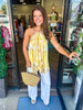 Lemon Print Silk Top