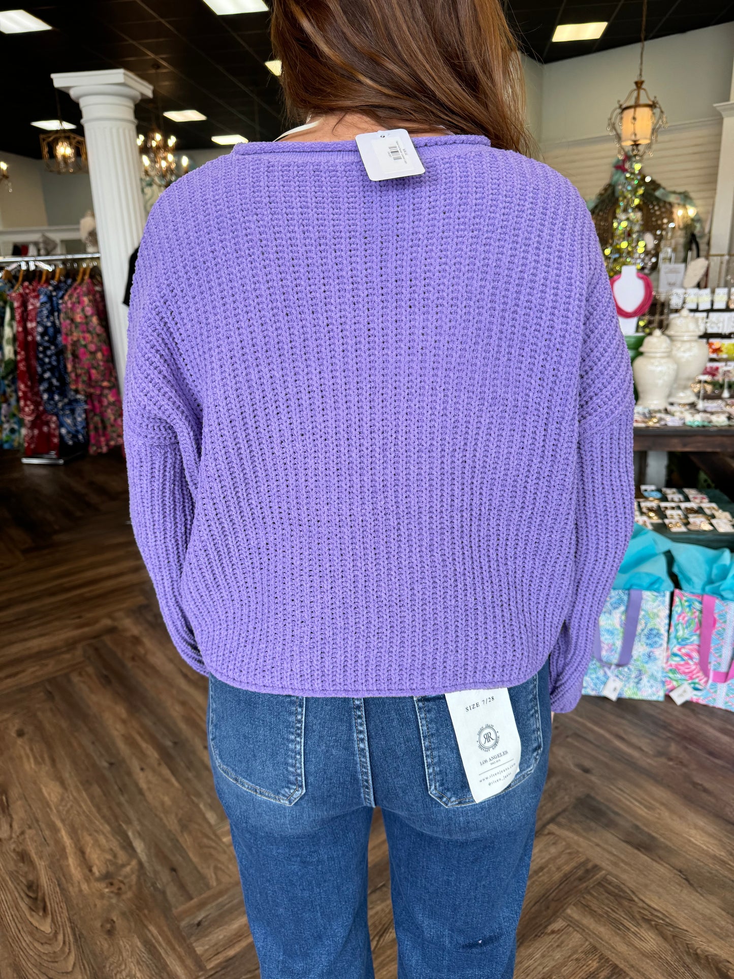 Palmer Knit Sweater: Lavender