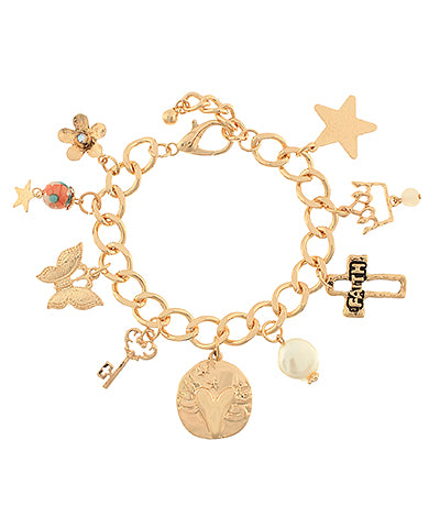 Faith Multi Charm Bracelet