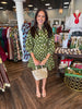 Sunday in Olive Dotted Dress