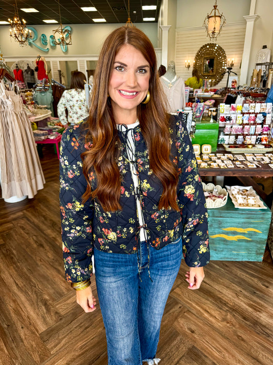Floral Jacket: Midnight