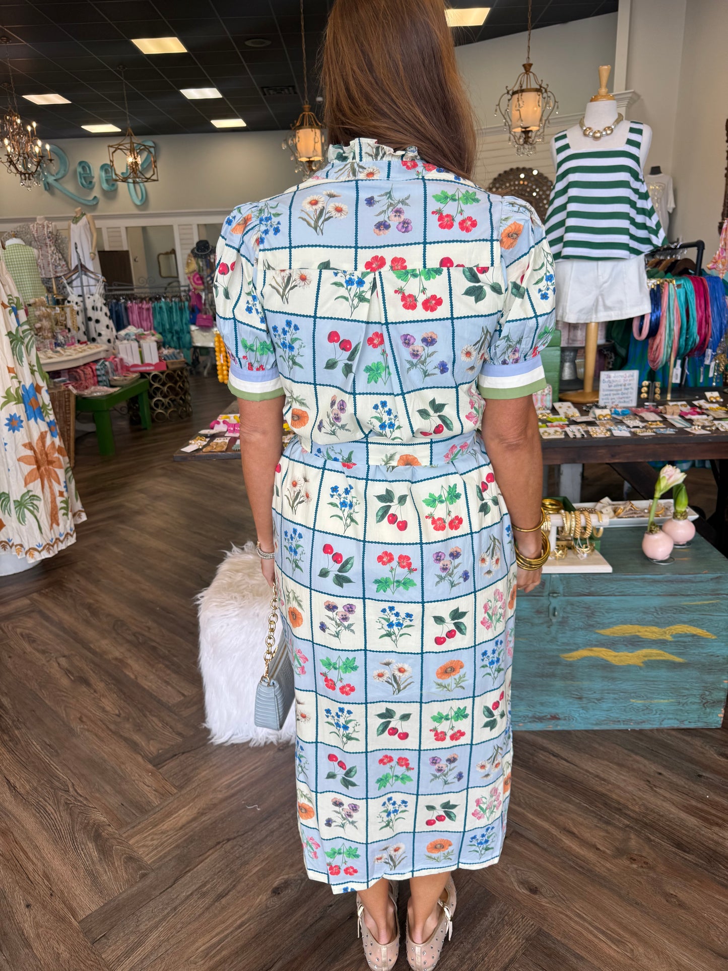 Patchwork Summer Midi Dress