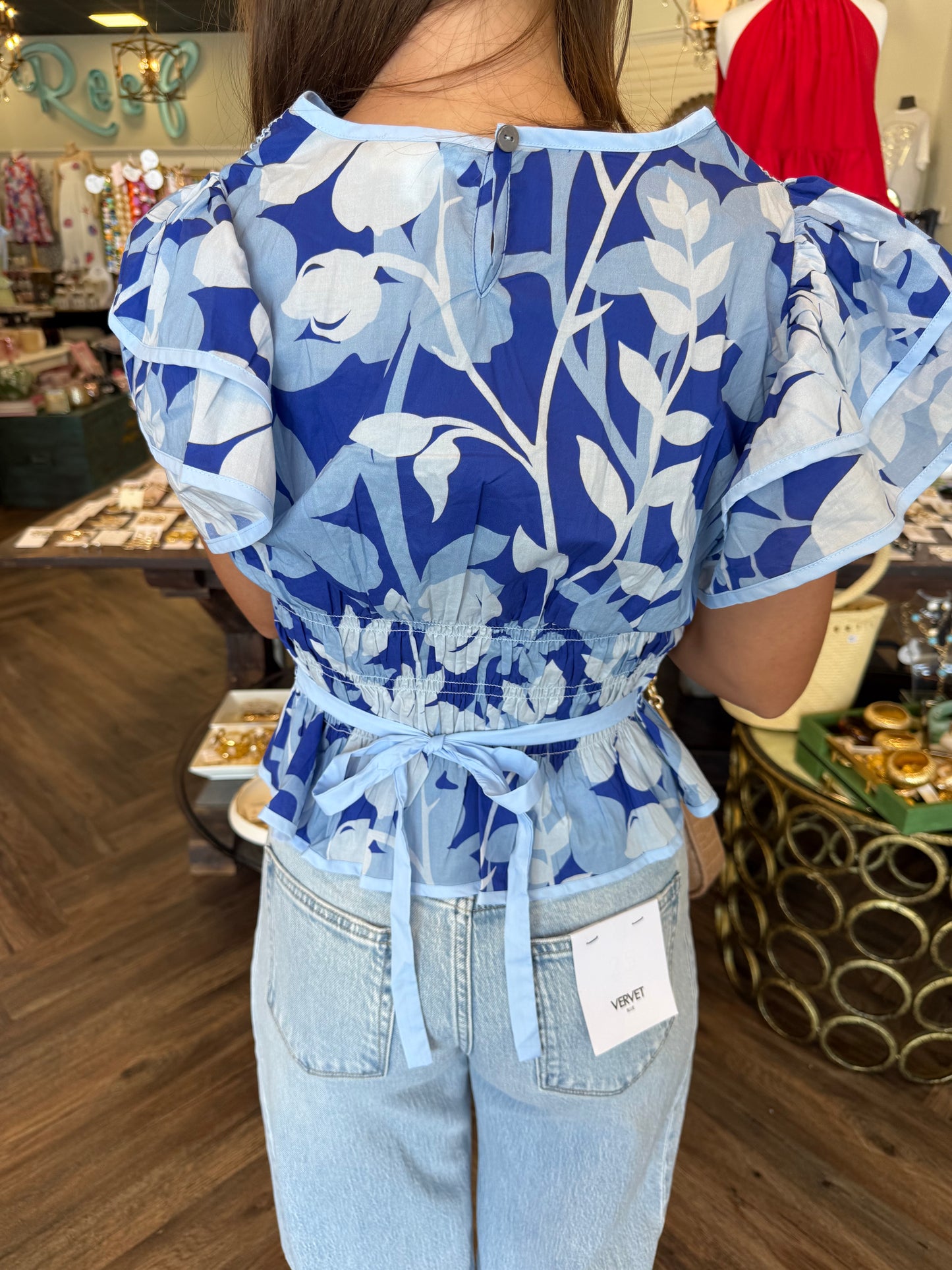 Smock It Up Top: Blue