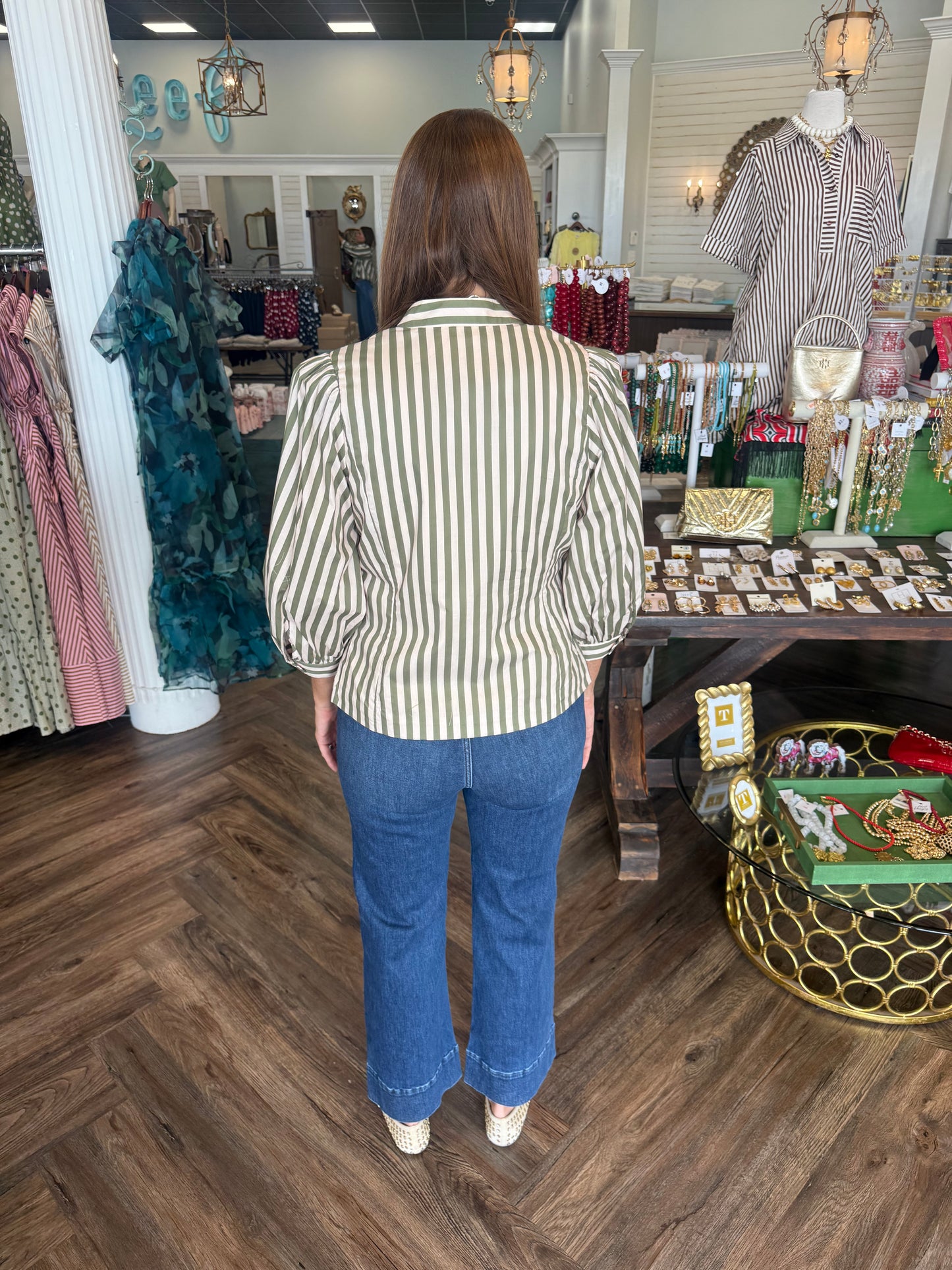 Diagonal Tie Stripe Top