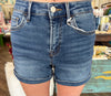 Vervet Medium Wash High Rise Shorts