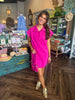 Scalloped Pink Cotton Dress