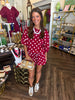 Comfy Dotted Set: Burgandy