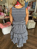 Tiered Plaid Mix Dress