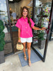 Starfish Button Top: Pink