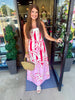 Red Palm Midi Dress