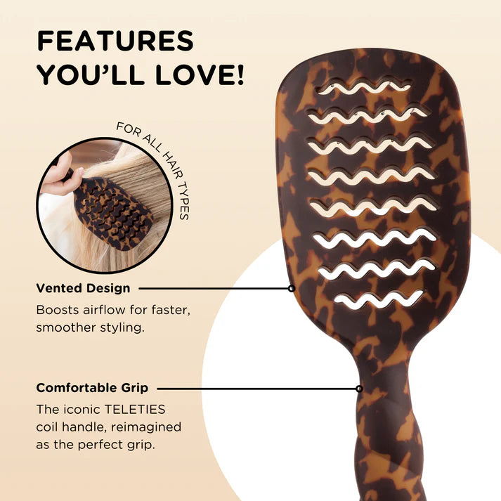 Vented Hair Brush: Tortoise