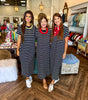B & W Striped Maxi Dress