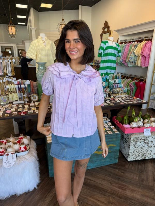 Lilac Lace Prep Top