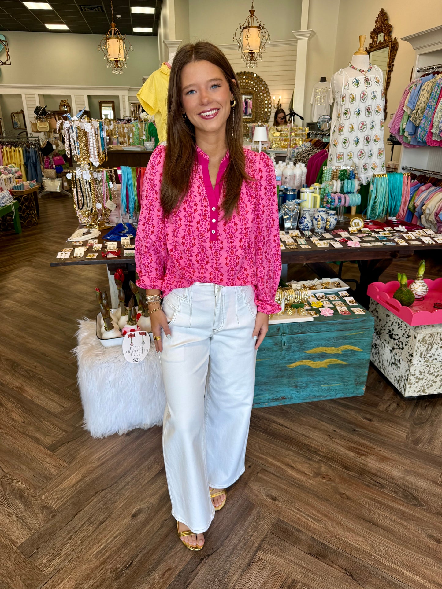 Mary Square: Gianna Top | Heirloom Vine Pink