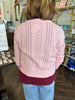 Eloise Pointelle Cardigan: Pale Pink