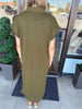 Buttery Soft Olive Collar Midi Dress