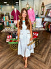 Horsebit Maxi Dress: White