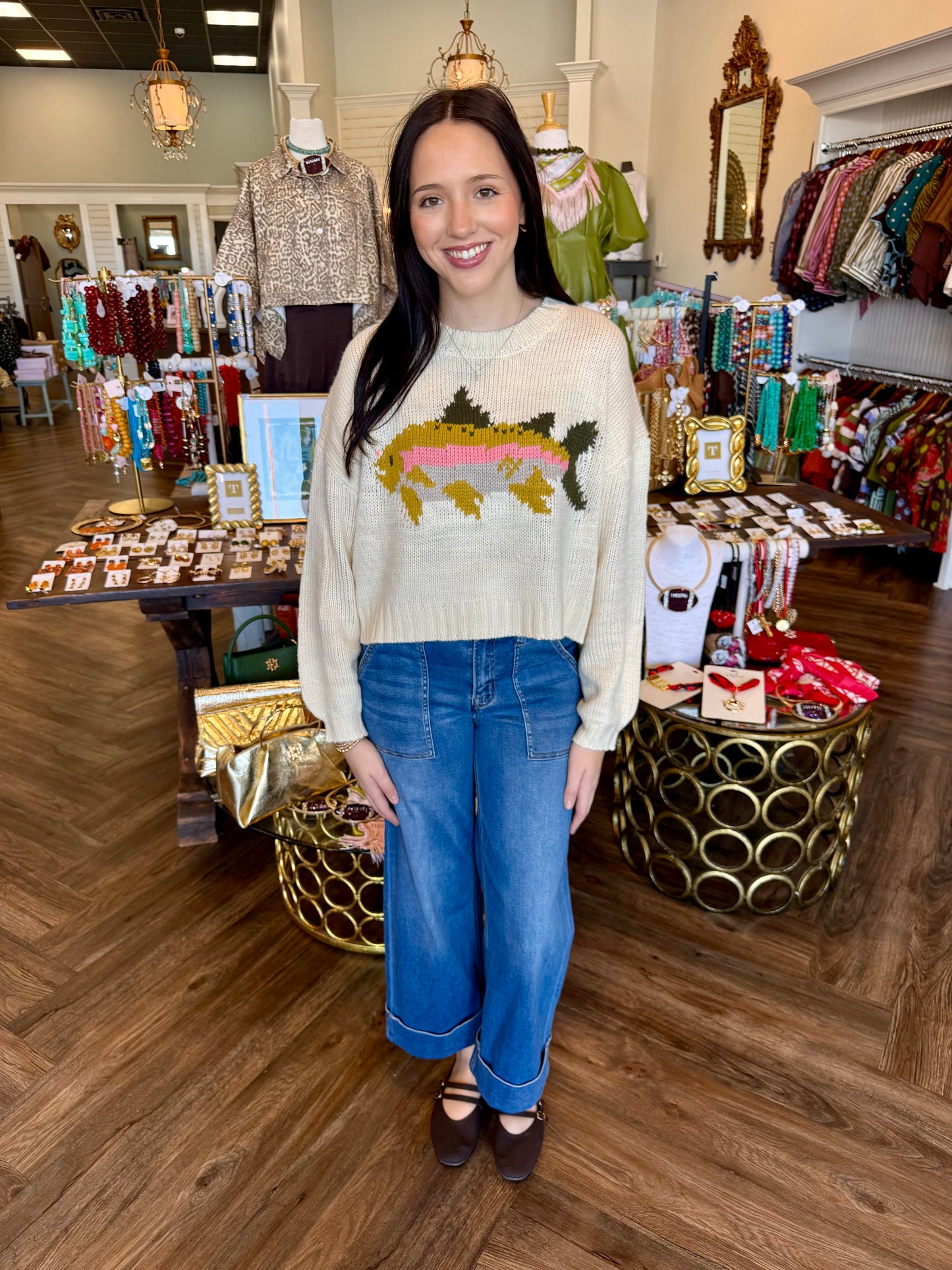 Fish Knit Chunky Sweater