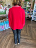 Shannon Mock Neck Sweater: Red