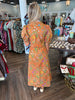 August Garden Midi Dress: Caramel