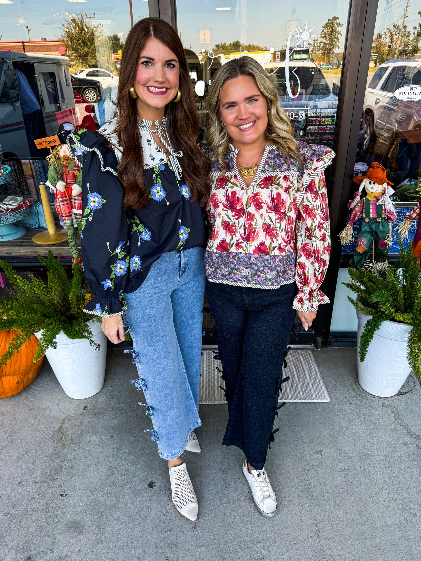 Mix Print Flower Top