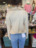 Frilly Girl Sweater: Taupe