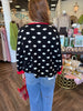 The Caroline Sweater: Black Dot