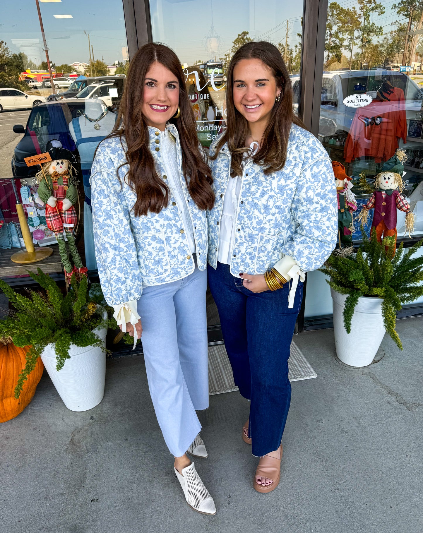 Blue and White Quilted Jacket